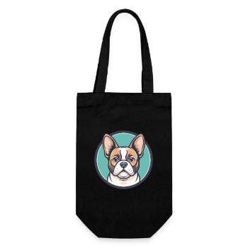 Chien Francais Blanc Et Orange Dog Breed Cartoon - Gift Bag for Bottles - black - Front