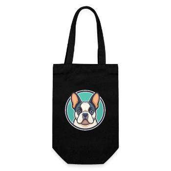 Chien Francais Blanc Et Noir Dog Breed Cartoon Pet - Gift Bag for Bottles - black - Front