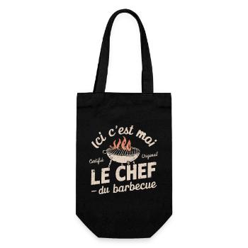 Le Chef du Barbecue - Sac à bouteille - noir - Devant