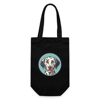 Chien Dalmatien Race Dessin Animé Kawaii Clipart Animal - Sac à bouteille - noir - Devant