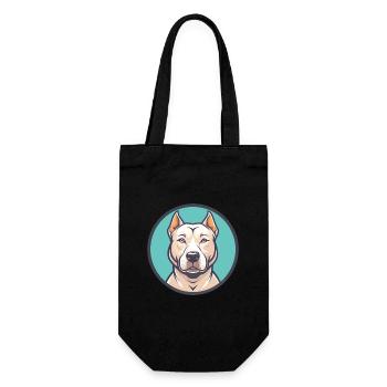 Dogue Argentino Chien Race Dessin animé Kawaii Clipart - Sac à bouteille - noir - Devant
