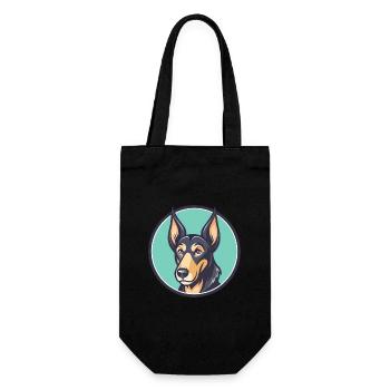 Drentsche Patrijshond Race de chien Dessin animé Kawaii animal de compagnie - Sac à bouteille - noir - Devant