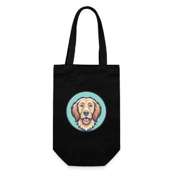 Fauve De Bretagne Dog Breed Cartoon Kawaii Clipart - Gift Bag for Bottles - black - Front