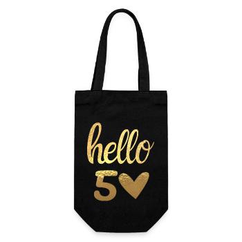 Hello 50 doré - Sac à bouteille - noir - Devant