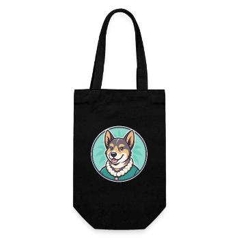 Hawaïen Poi Chien Race Dessin animé Kawaii Clipart Animal de compagnie - Sac à bouteille - noir - Devant