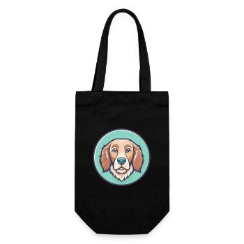 Grand Fauve De Bretagne Dog Breed Cartoon Kawaii - Gift Bag for Bottles - black - Front