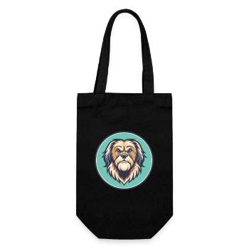 Griffon Nivernais Chien Race Dessin animé Kawaii Clipart - Sac à bouteille - noir - Devant