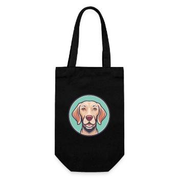 hongrois Vizsla chien race dessin animé Kawaii Clipart - Sac à bouteille - noir - Devant