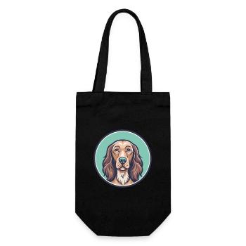 Irischer Setter Hund Rasse Cartoon Kawaii Clipart Haustier - Geschenkbeutel für Flaschen - Schwarz - Vorne