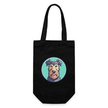 Irish Terrier Hund Rasse Cartoon Kawaii Clipart Haustier - Geschenkbeutel für Flaschen - Schwarz - Vorne