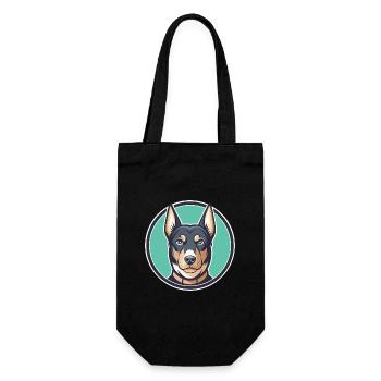 Jamthund Dog Breed Colorful Cartoon Kawaii Clipart - Gift Bag for Bottles - black - Front