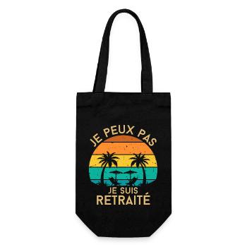 je peux pas je suis retraité.cadeau retraité - Sac à bouteille - noir - Devant