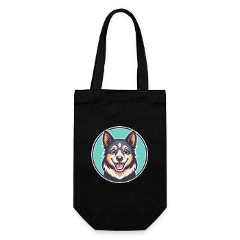 Kanni Chien Race Dessin animé Kawaii Clipart Animal Animal de compagnie - Sac à bouteille - noir - Devant
