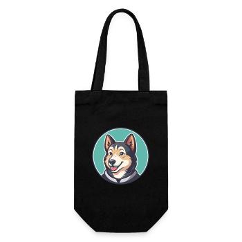 Limer Hund Rasse Cartoon Kawaii Clipart Tier Haustier - Geschenkbeutel für Flaschen - Schwarz - Vorne