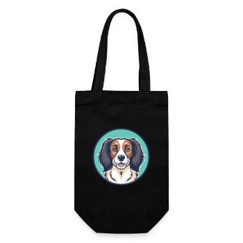 Nederlandse Kooikerhondje Race de chien Dessin animé Kawaii - Sac à bouteille - noir - Devant