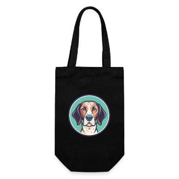Old Spanish Pointer Dog Breed Funny Cartoon Kawaii - Gift Bag for Bottles - black - Front