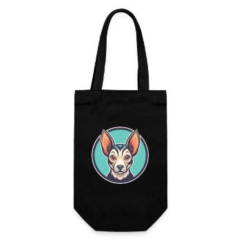 Peruanische Inka-Orchidee-Hunderasse Karikatur Kawaii Haustier - Geschenkbeutel für Flaschen - Schwarz - Vorne