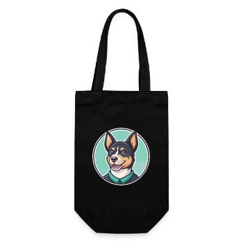 Perro De Presa Mallorquin Hunderasse Cartoon Kawaii - Geschenkbeutel für Flaschen - Schwarz - Vorne