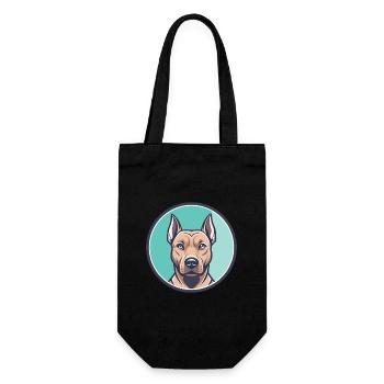 Phu Quoc Ridgeback Chien Race Dessin animé Kawaii - Sac à bouteille - noir - Devant