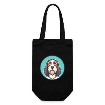 Petit Basset Griffon Vendéen Hunderasse Cartoon Haustier - Geschenkbeutel für Flaschen - Schwarz - Vorne