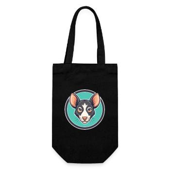 Ratonero Murciano Race Chien Dessin animé Kawaii Clipart - Sac à bouteille - noir - Devant