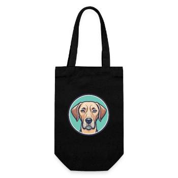 Rhodesian Ridgeback Hunderasse Lustige Karikatur Kawaii - Geschenkbeutel für Flaschen - Schwarz - Vorne