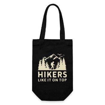 Hikers Hiking Mountains Forests Nature - Gift Bag for Bottles - black - Front