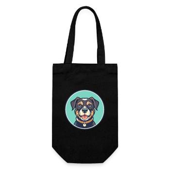Tyroler Bracke Hunderasse Cartoon Kawaii Clipart - Geschenkbeutel für Flaschen - Schwarz - Vorne