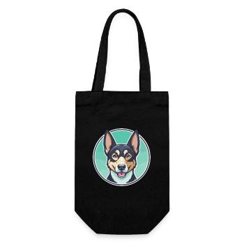 Schweizer Laufhund Hunderasse Cartoon Kawaii Clipart - Geschenkbeutel für Flaschen - Schwarz - Vorne
