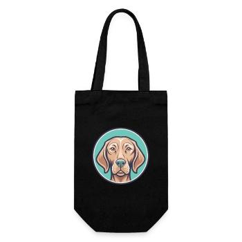 Vizsla chien race dessin animé Kawaii Clipart animal de compagnie - Sac à bouteille - noir - Devant