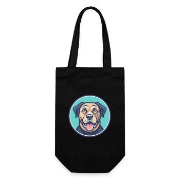 Tosa Hunderasse Cartoon Kawaii Clipart Illustration - Geschenkbeutel für Flaschen - Schwarz - Vorne