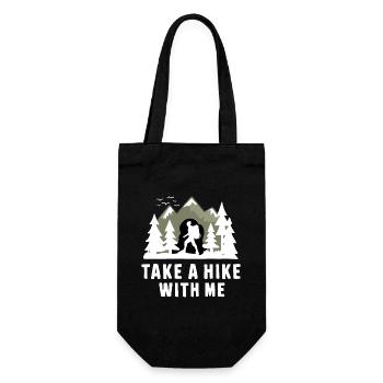 Wandern Wanderer Take A Hike With Me - Gift Bag for Bottles - black - Front