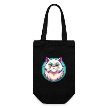 Colorpoint Chat Persan Race Dessin Animé Kawaii Animal - Sac à bouteille - noir - Devant