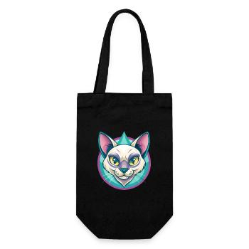 Chat thaïlandais race dessin animé Kawaii Animal Pet - Sac à bouteille - noir - Devant