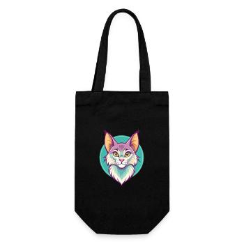 Chat Somali Race Dessin Animé Kawaii Animal Pet - Sac à bouteille - noir - Devant