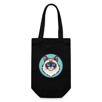 Neva Mascarade Chat Race Dessin Animé Kawaii Animal - Sac à bouteille - noir - Devant