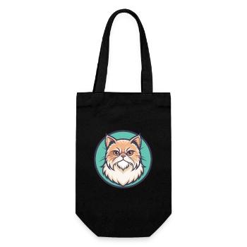 Chat Persan Race Dessin Animé Kawaii Animal Pet - Sac à bouteille - noir - Devant