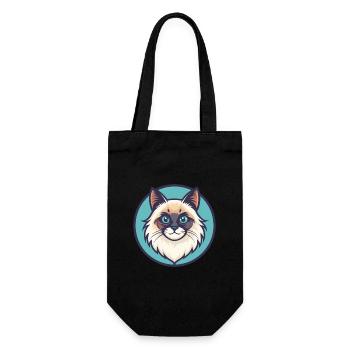 Ragdoll Chat Race Dessin Animé Kawaii Animal Pet - Sac à bouteille - noir - Devant