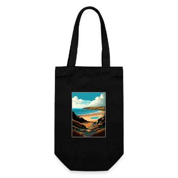 Gower Halbinsel Anob Reise Poster Souvenir WPA - Geschenkbeutel für Flaschen - Schwarz - Vorne