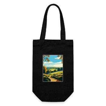 Surrey Hills Travel Poster Souvenir Postcard Paint - Gift Bag for Bottles - black - Front