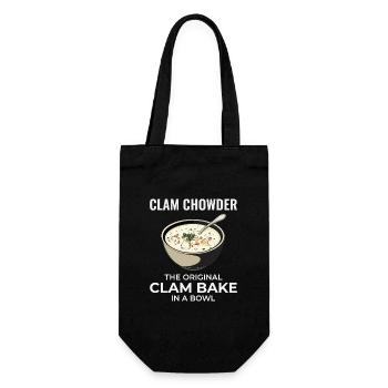 Muschelsuppe Schalentiere urkomische Meeresfrüchtesuppe - Geschenkbeutel für Flaschen - Schwarz - Vorne