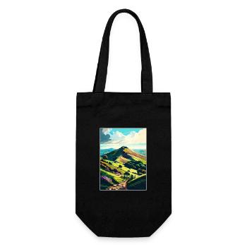 Malvern Hills Aonb Travel Poster Postcard Painting - Gift Bag for Bottles - black - Front