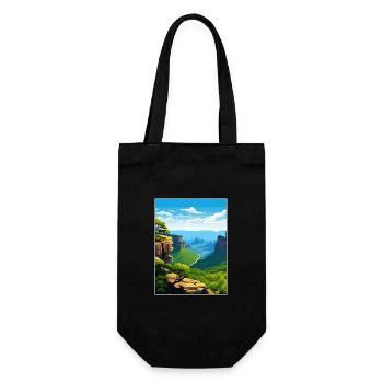 South Africa Travel Poster Souvenir Postcard Paint - Gift Bag for Bottles - black - Front
