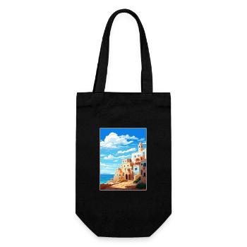 Essaouira Marokko Reise Poster Souvenir Farbe WPA - Geschenkbeutel für Flaschen - Schwarz - Vorne