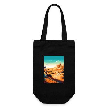 Sahara Desert Africa Travel Poster Souvenir WPA - Gift Bag for Bottles - black - Front