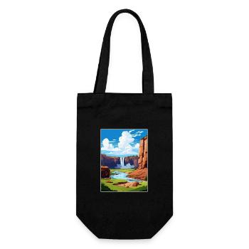 Cascades d’Ouzoud Maroc Affiche de voyage souvenir - Sac à bouteille - noir - Devant