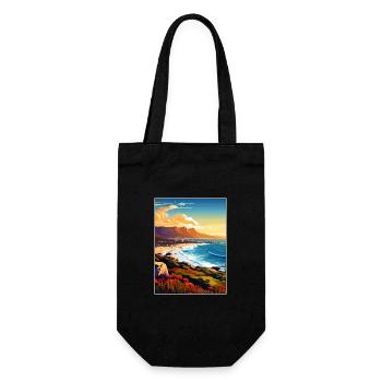 Kapstadt Südafrika Reiseposter Souvenir WPA - Geschenkbeutel für Flaschen - Schwarz - Vorne