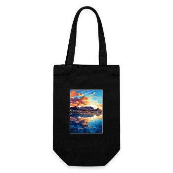 Kapstadt Südafrika Reiseposter Souvenir WPA - Geschenkbeutel für Flaschen - Schwarz - Vorne
