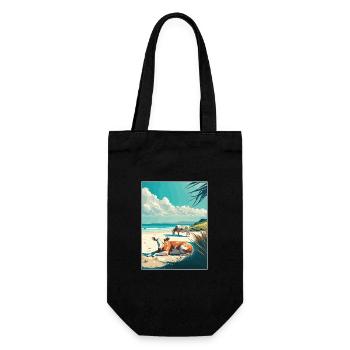 La côte sauvage Afrique du Sud Affiche de voyage souvenir - Sac à bouteille - noir - Devant