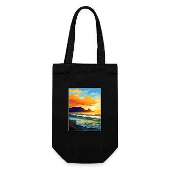 Kapstadt Südafrika Reiseposter Souvenir WPA - Geschenkbeutel für Flaschen - Schwarz - Vorne